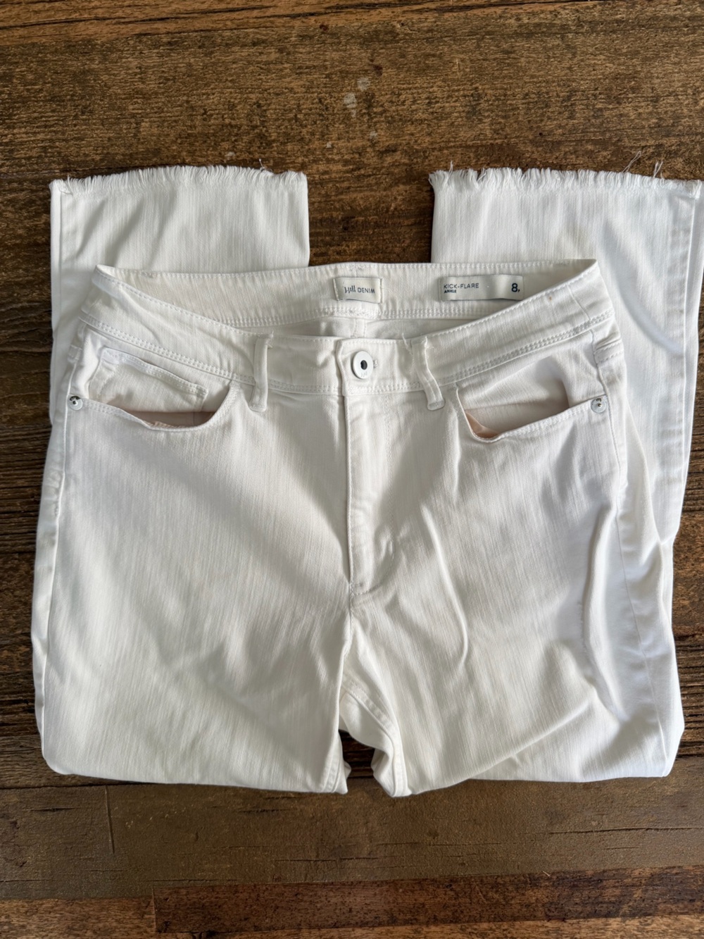 J.Jill Denim White Kick-Flare Ankle Jeans Size 8P